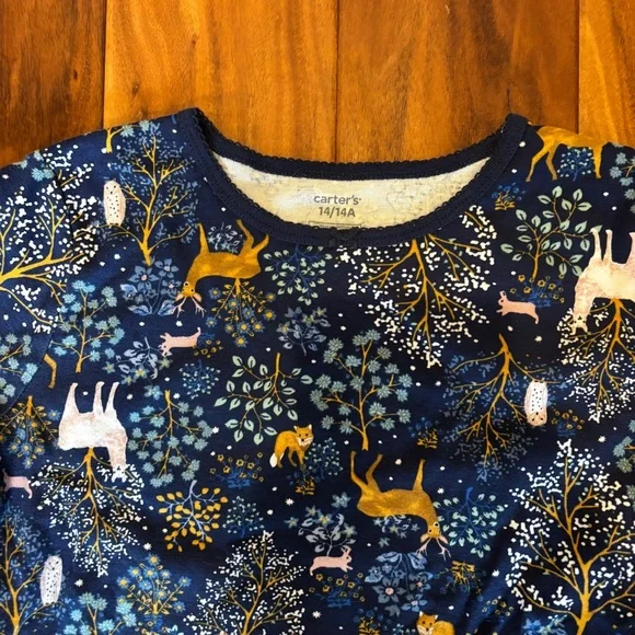 Carter’s sz 14 Pajama set- 2 tops /2 bottoms - Picture 4 of 7